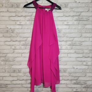 NWT Belle Badgley Mischka Trapeze Halter Dress